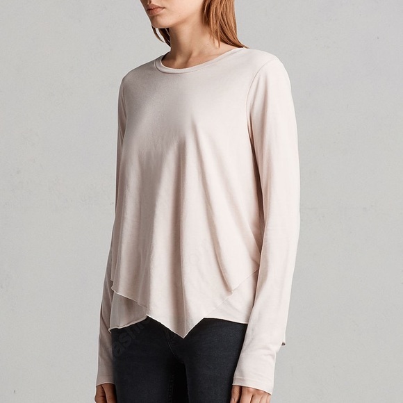 ALL SAINTS ‘Daisy Devo’ Light Pink Top - Picture 2 of 2